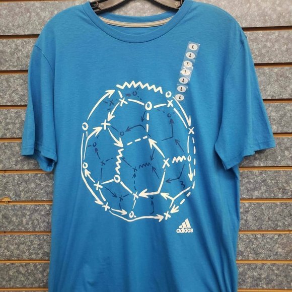 Adidas The Go-To Performance Tee in Blue - Picture 1 of 2